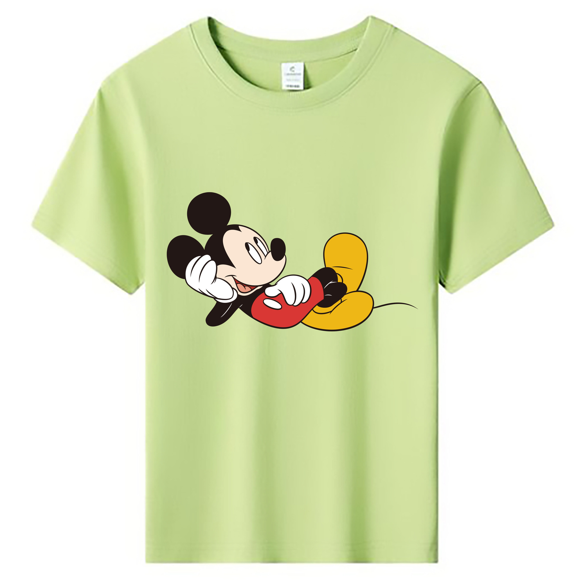 ミッキーマウス Mickey Mouse 綿100％キッズTシャツ（フロントプリント）
